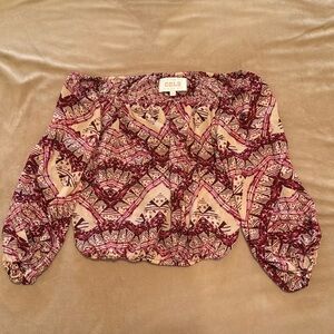 Stone Cold Fox Silk Crop Top Off Shoulder XS/S